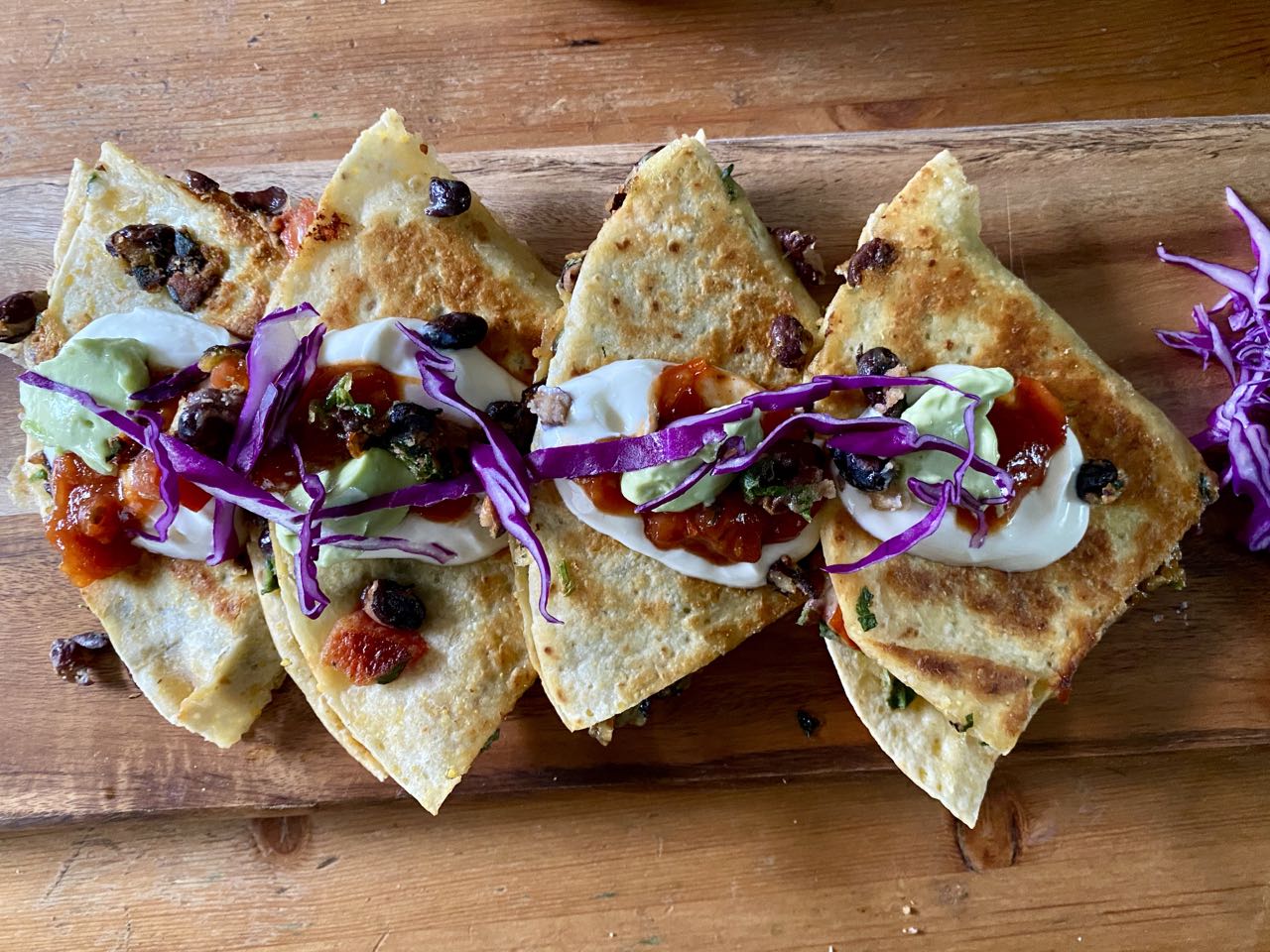 Green Gourmet Giraffe Quick black bean quesadillas