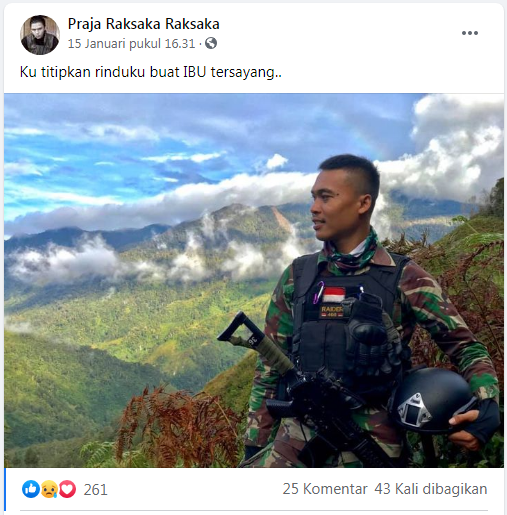 Anggota TNI Asal NTB Menjadi Korban Serangan Brutal Teroris di Jayapura