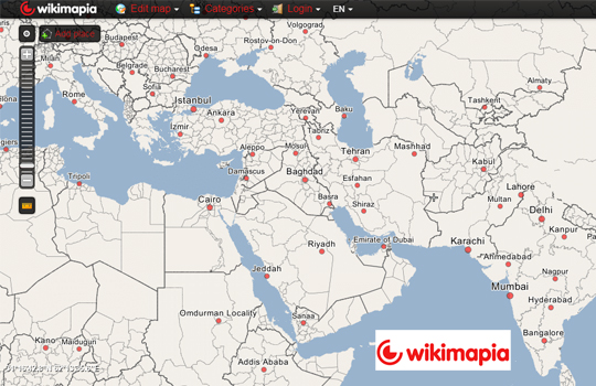 WikiMapia Digital Mapping Tool