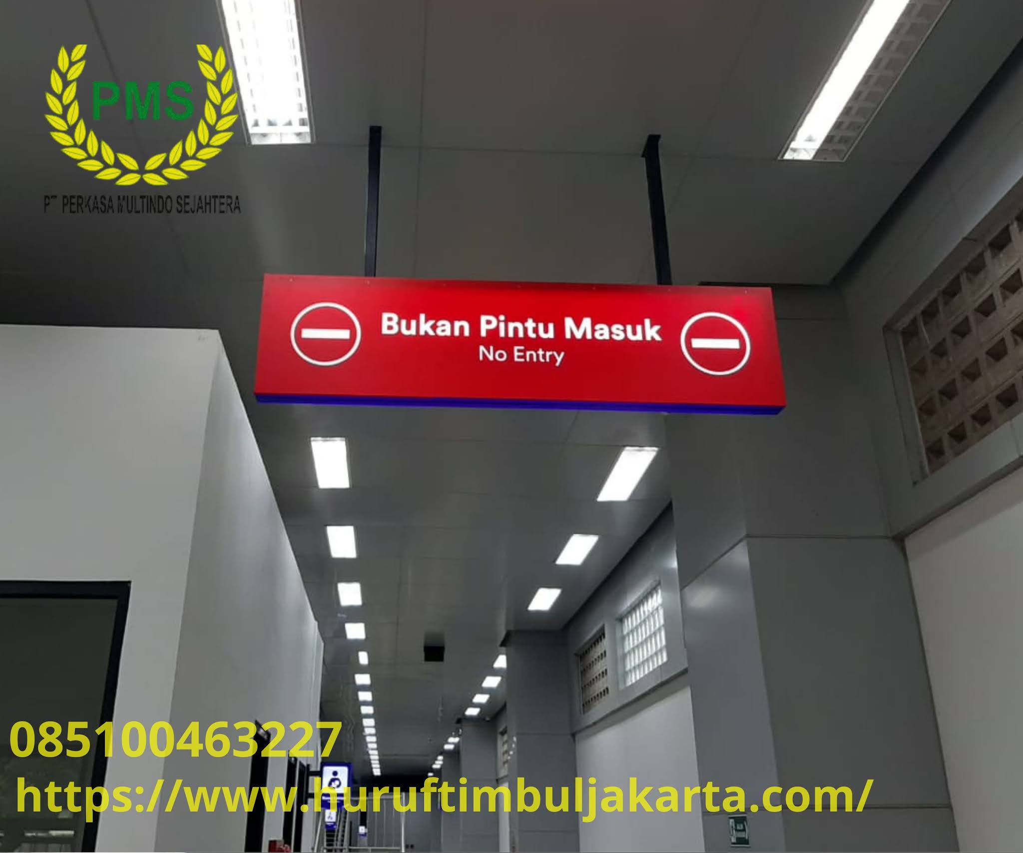 Jasa Pembuatan Signage Petunjuk arah neon Box Bali 085100463227 Huruf