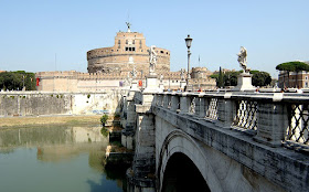 The Ponte Sant'Angelo, which connects Castel Sant'Angelo with the centre of Rome across the Tiber river
