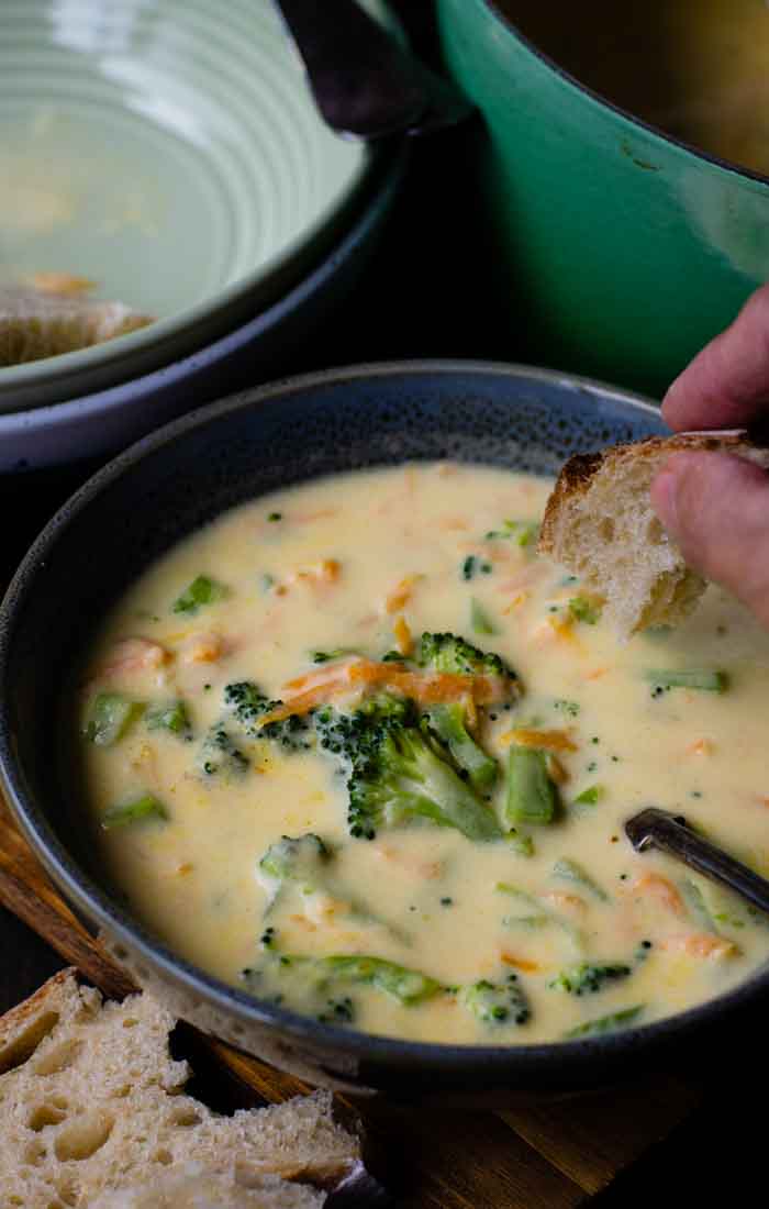Easy Broccoli Cheese Soup - Lisa's Lemony Kitchen