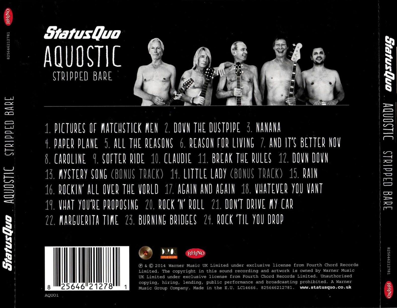 Classic Rock Covers Database Status Quo Aquostic Stripped Bare (2014)