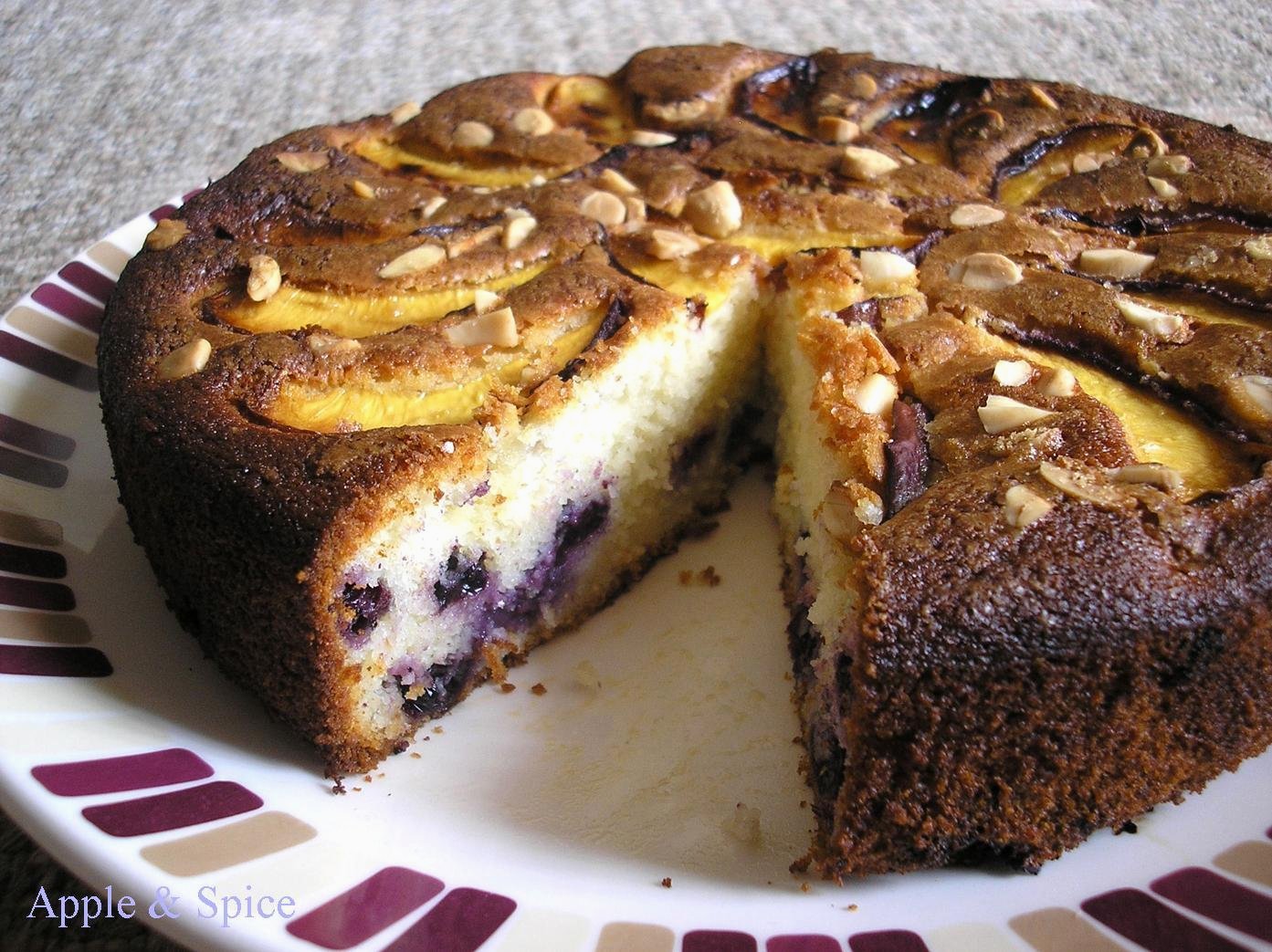 Apple & Spice Blueberry & Nectarine Yoghurt Cake