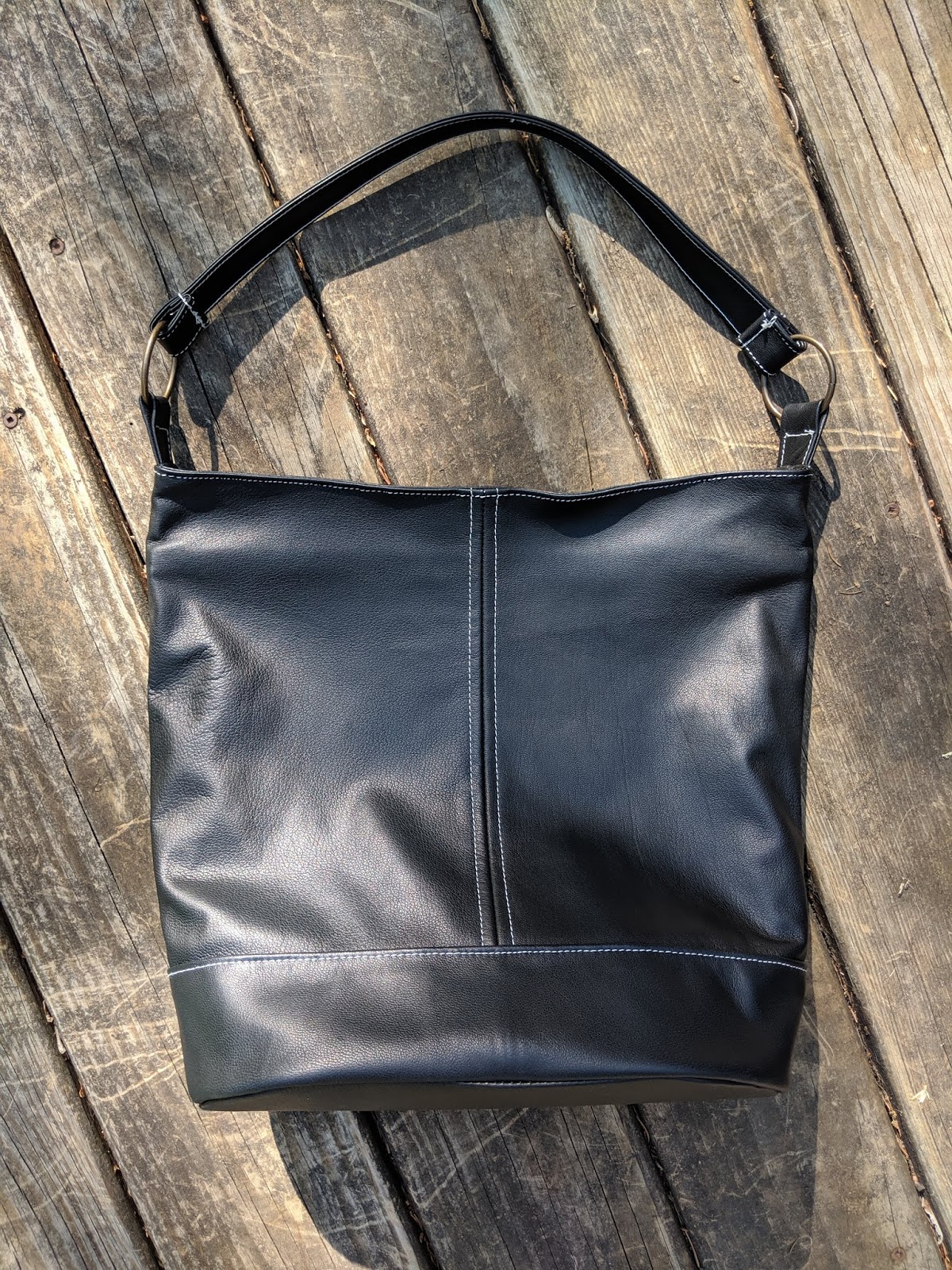 Soft Leather Maxi Tote Black - Linden Is Enough