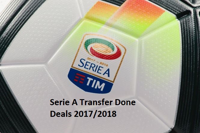 Serie A Transfer Done Deals 2017-2018