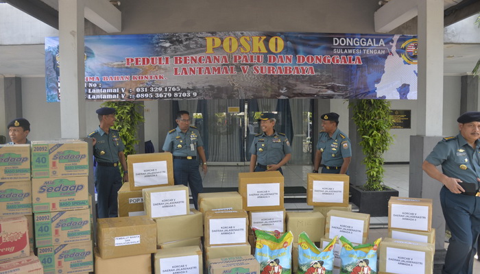 Lantamal V Buka Posko Bantuan Korban Bencana di Sulawesi Tengah