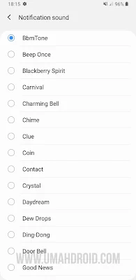 Menambahkan Notifications Sound Samsung