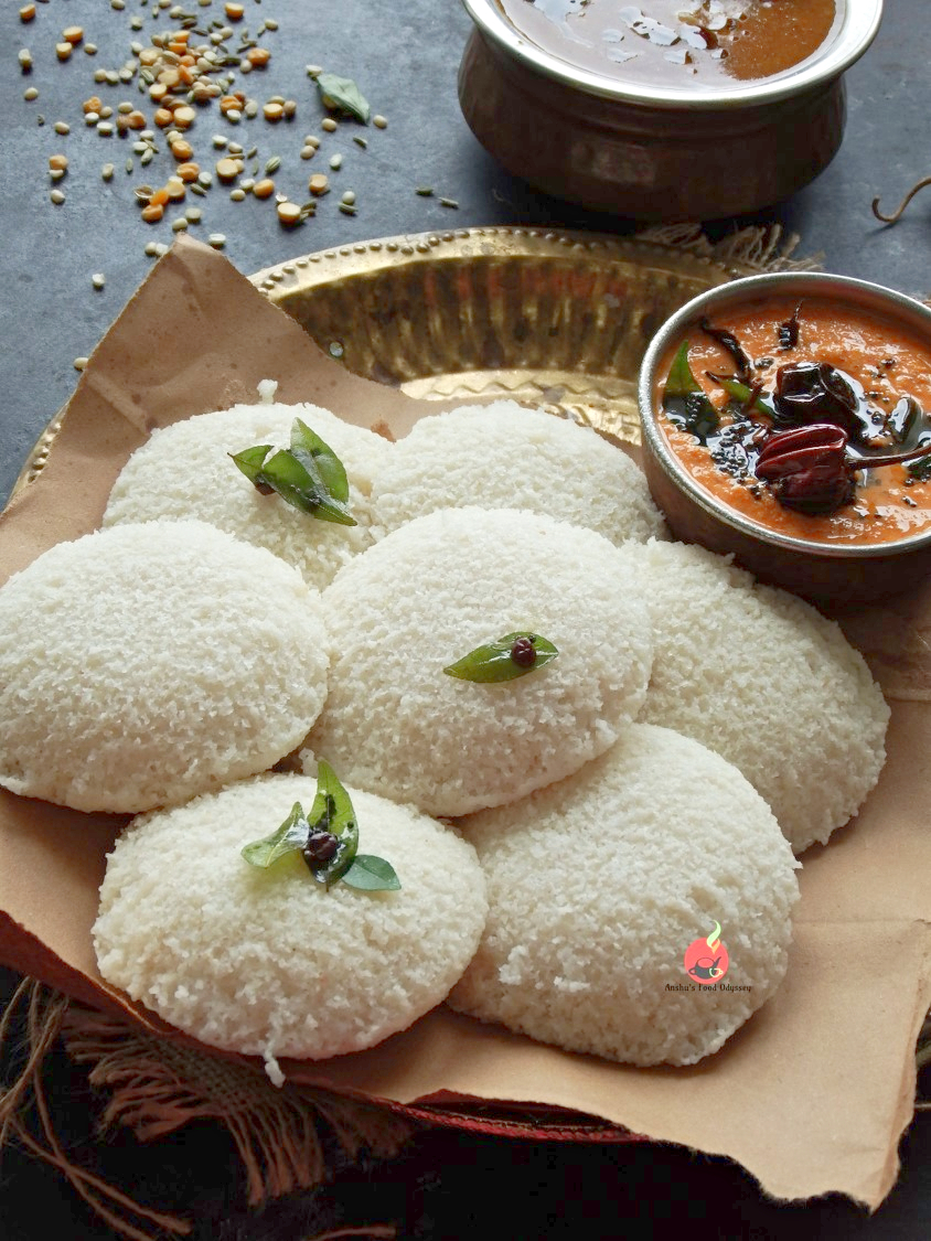 South Indian Rice Idli Recipe Steamed Rice Cakes