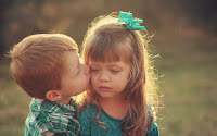 kids kiss images