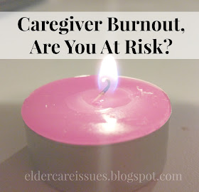 candle burning. Caregiver burnout