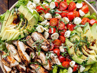 chicken avocado caprese salad