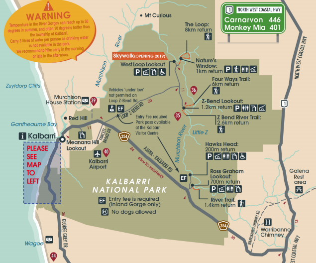 Kalbarri National Park Map Alex & Jill Benham - Travelogue: Wednesday 6Th June. Kalbarri National Park
