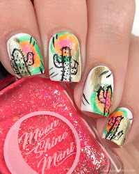 abstract nail sweetpeas easy summer