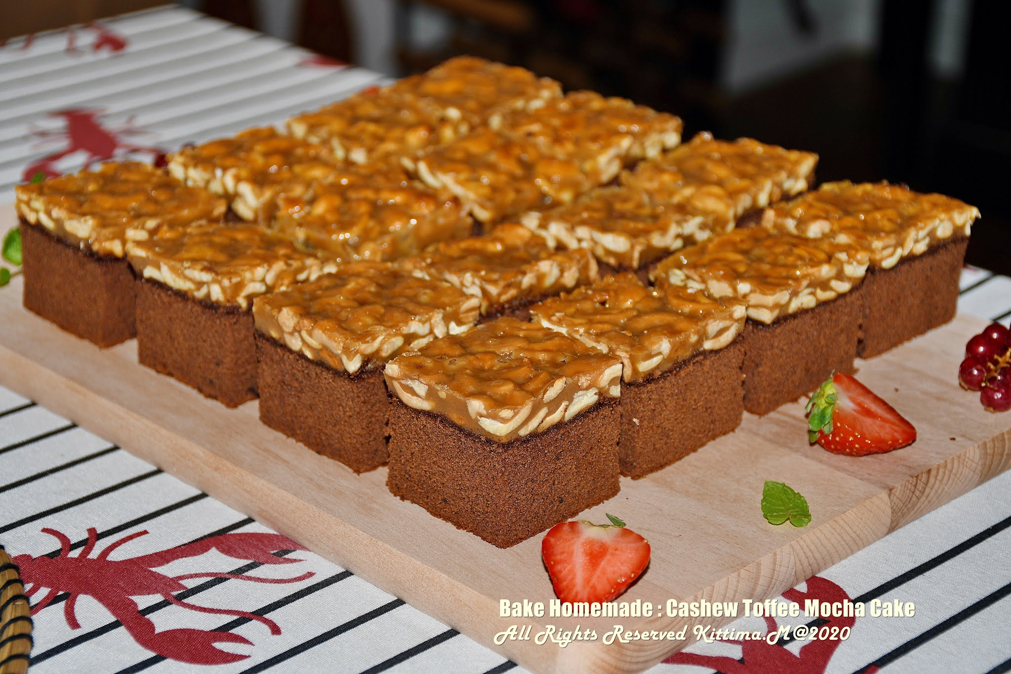 Bake Homemade ท๊อฟฟี่เค้ก(Cashew Toffee Mocha Cake )(มือใหม่เบเกอรี่)