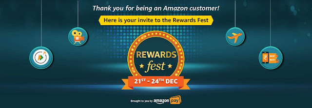 Amazon Reward Fest 100 Cashback for scan & pay, 50 for Amazon Reward Fest 100 Cashback for scan & pay, 50 for