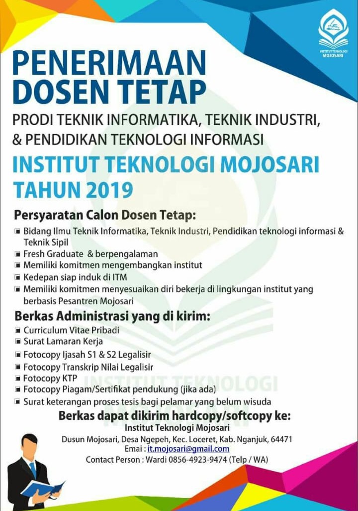 Lowongan Dosen Teknik Informatika, Teknik Industri, Pendidikan