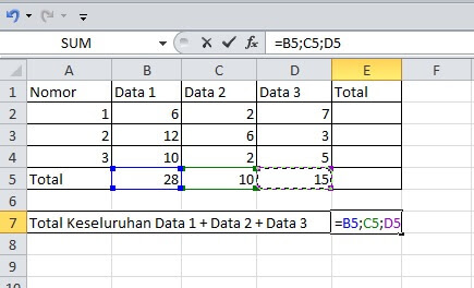 cara tambah di excel