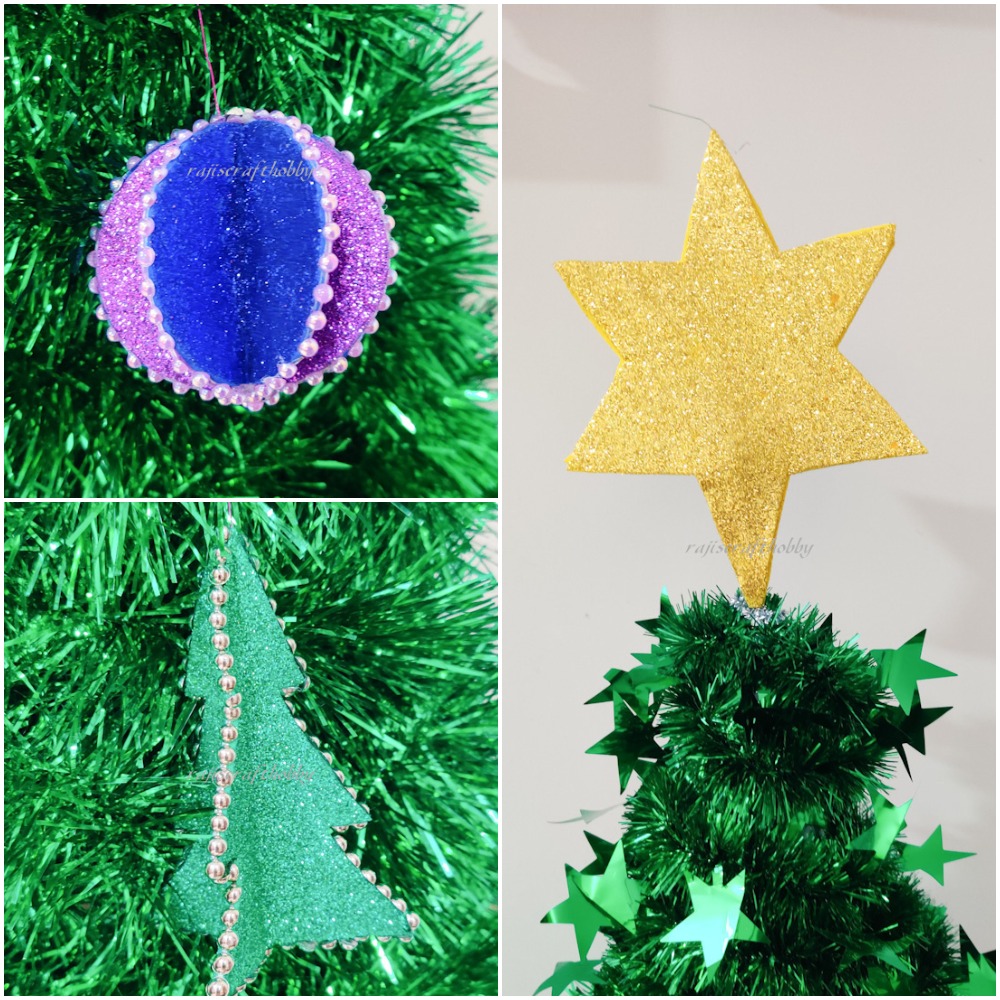 Glitter Foam Crafts, DIY Christmas Decorations 2021