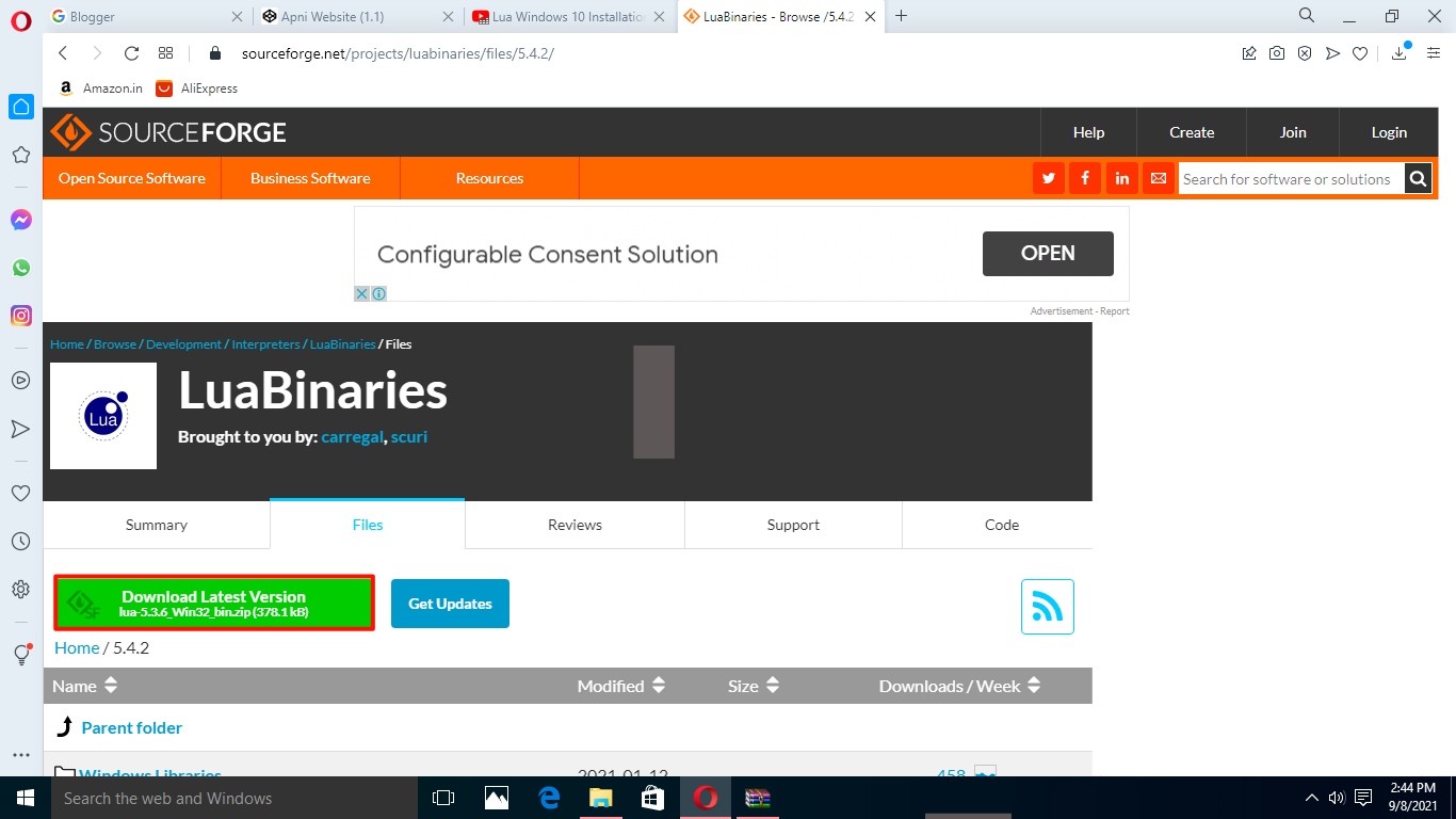 Lua download and installation tutorial for Windows 10 Answersjet
