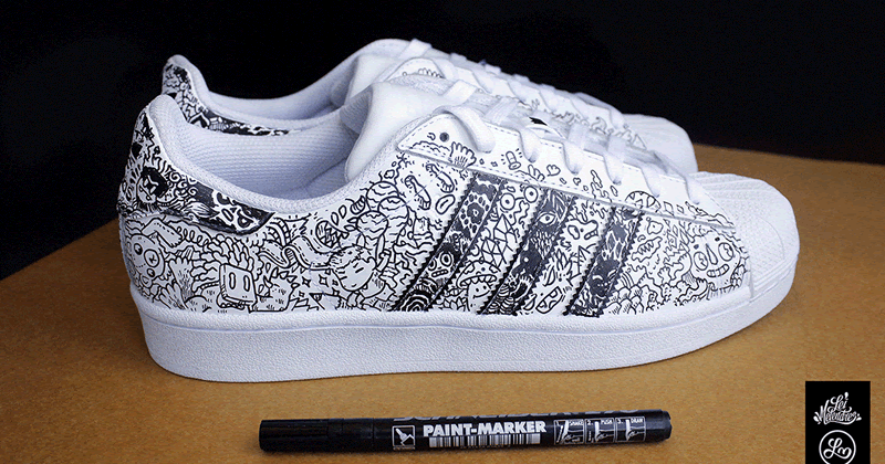 Drawing On White Shoes Drawing On White Shoes