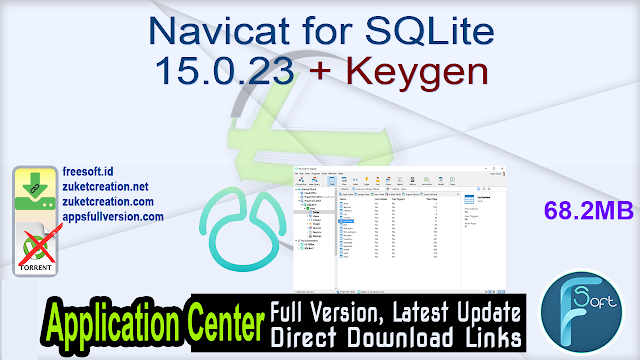 Navicat for SQLite 15.0.23 + Keygen