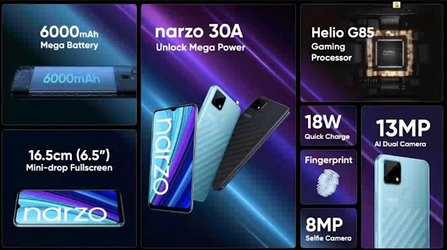 Spesifikasi dan Harga HP Realme Narzo 30A Terbaru Spesifikasi dan Harga HP Realme Narzo 30A Terbaru