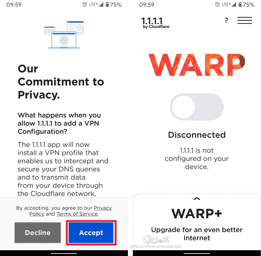 Cloudflare WARP 免費 VPN 服務