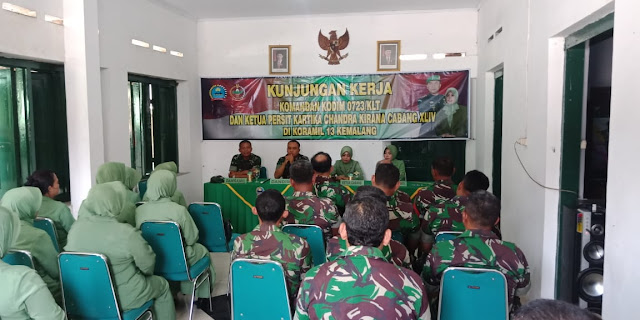 Dandim 0723/Klaten Beserta Ibu Ketua Persit Kunjungi Koramil 13/Kemalang
