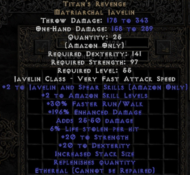 Best cRPGs ETHEREAL UPPED TITAN'S REVENGE, Diablo 2 Resurrected