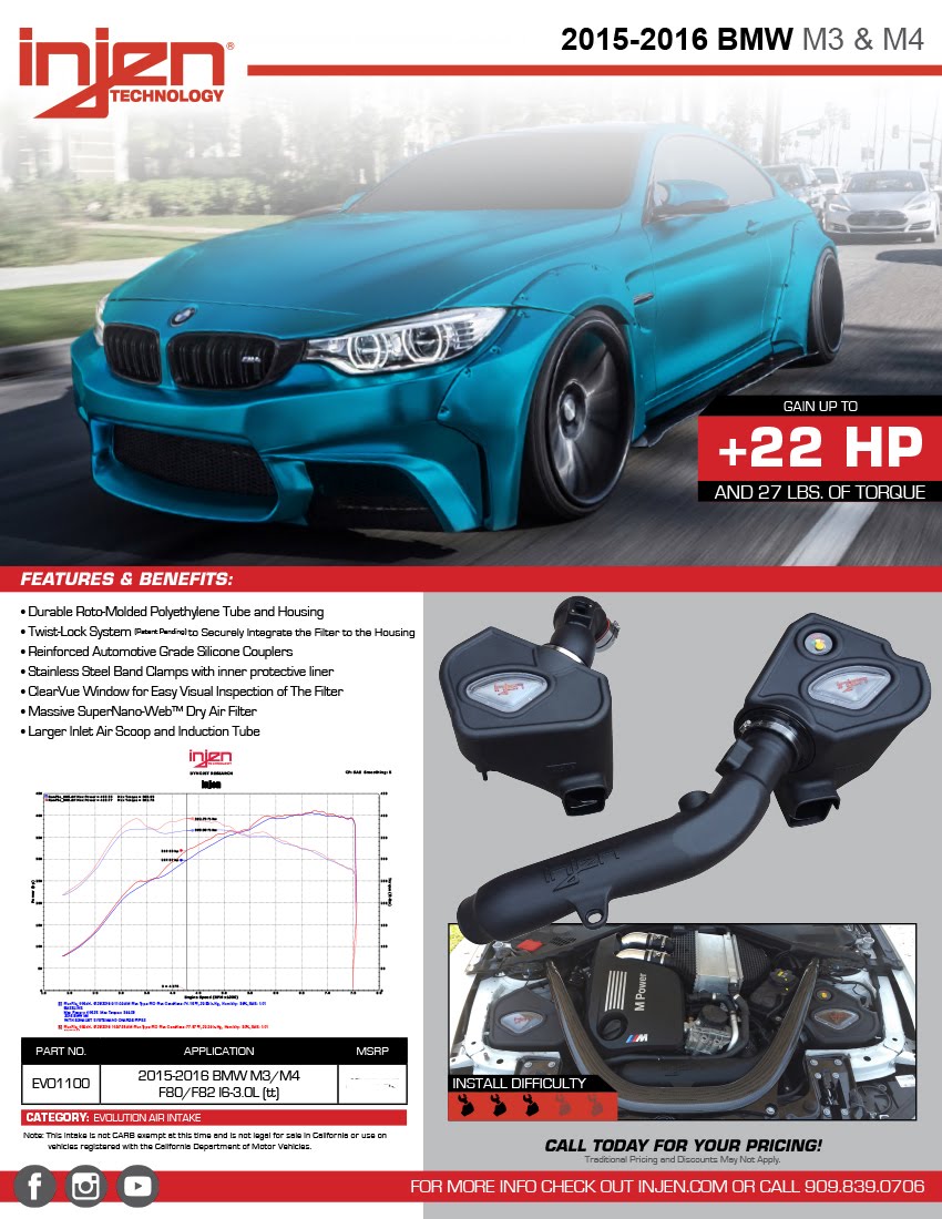 Injen Technology Injen Announces EVO1100 Cold Air Intake System for