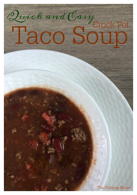 Slow Cooker Taco Soup || The Chirping Moms