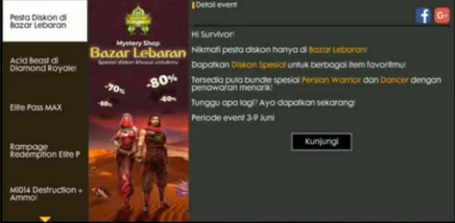 Event Bazar Lebaran Mystery Shop Free Fire Bazar Lebaran