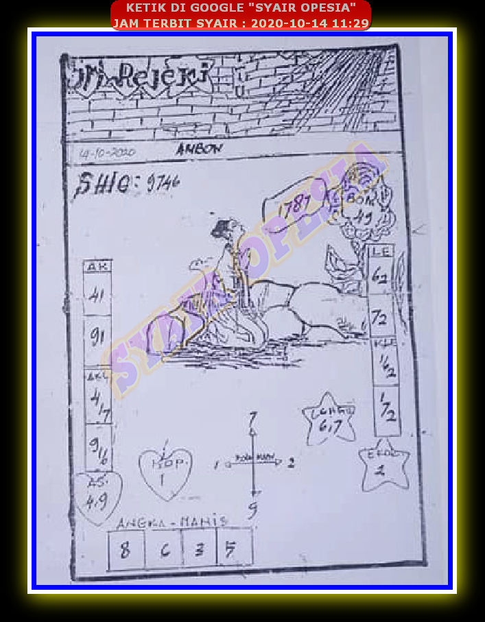 Kode Syair Sydney 14 Oktober 2020 Forum Syair Togel Hongkong Singapura Sydney