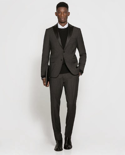 Moda: Zara men 2014 Suits HOUNDSTOOTH SUIT moda formal man 2014