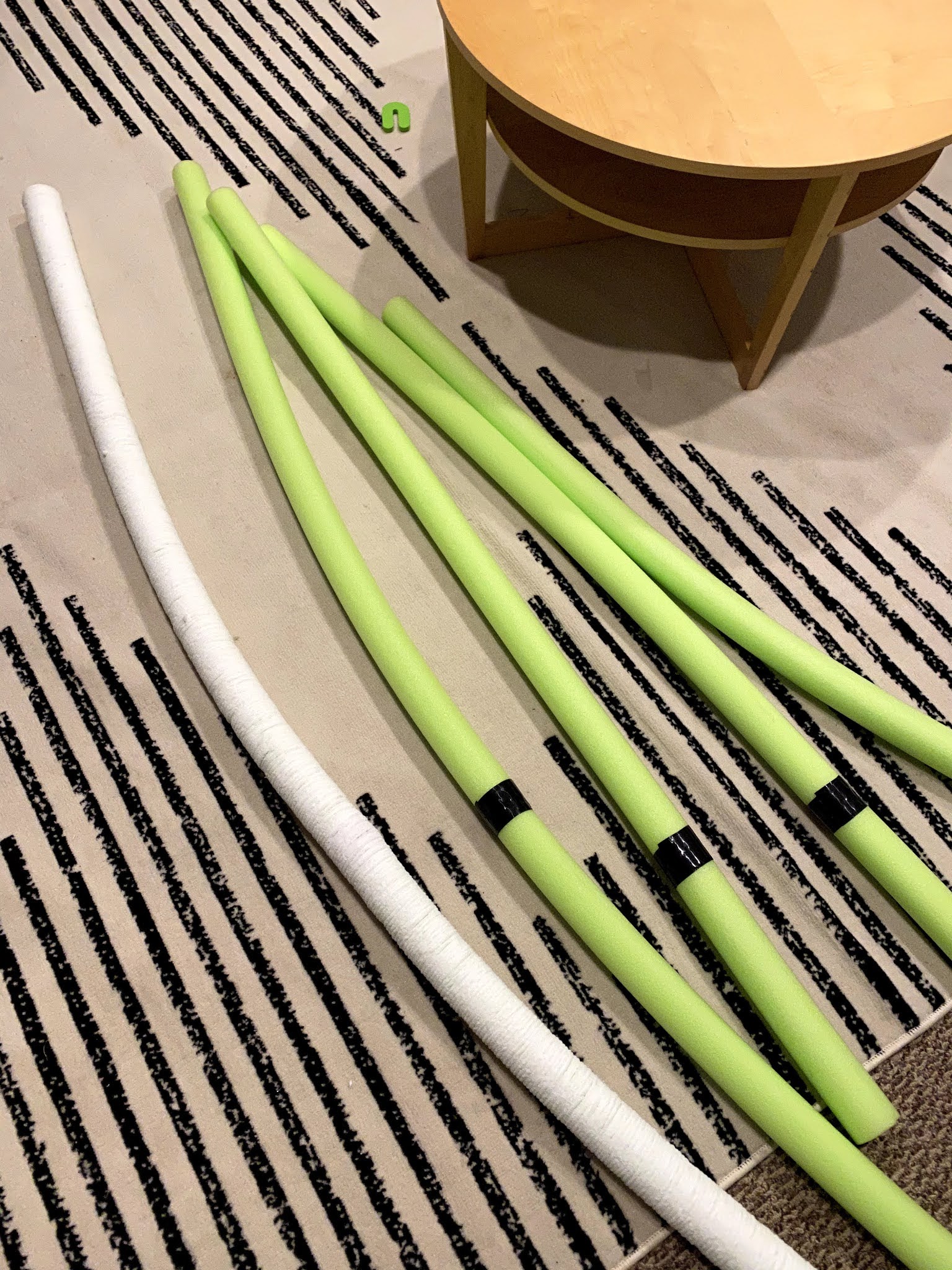 DIY Rainbow Pool Noodle Headboard