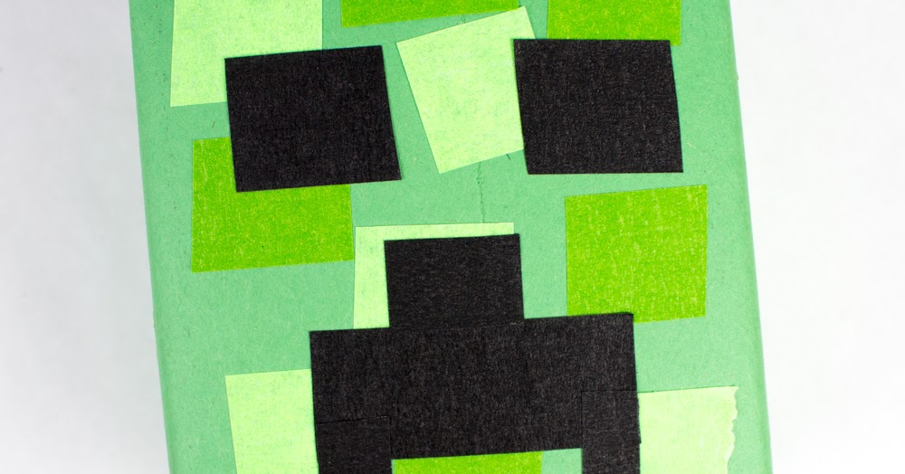 Minecraft Creeper Face Satin Gift Wrap