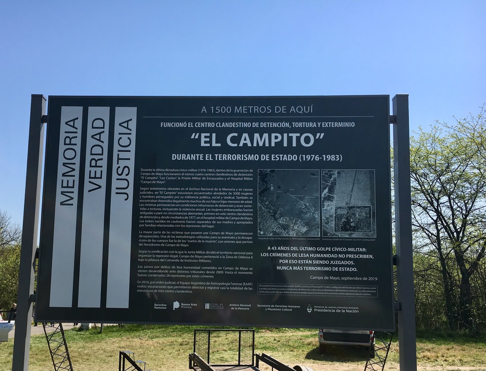 Podrían ser tus padres... Campo de Mayo. Señalización del Centro