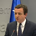 Prime Minister Kurti lifted tariffs on imports of raw materials from Serbia and Bosnia