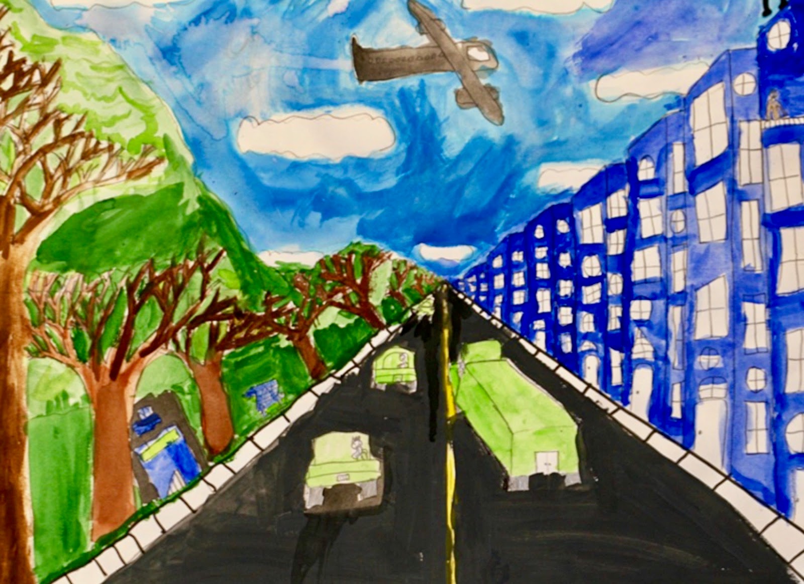 Проект твой город. Перспектива рисунок. Городской пейзаж детский. Городской пейзаж перспектива для детей. Панорамная перспектива в живописи.