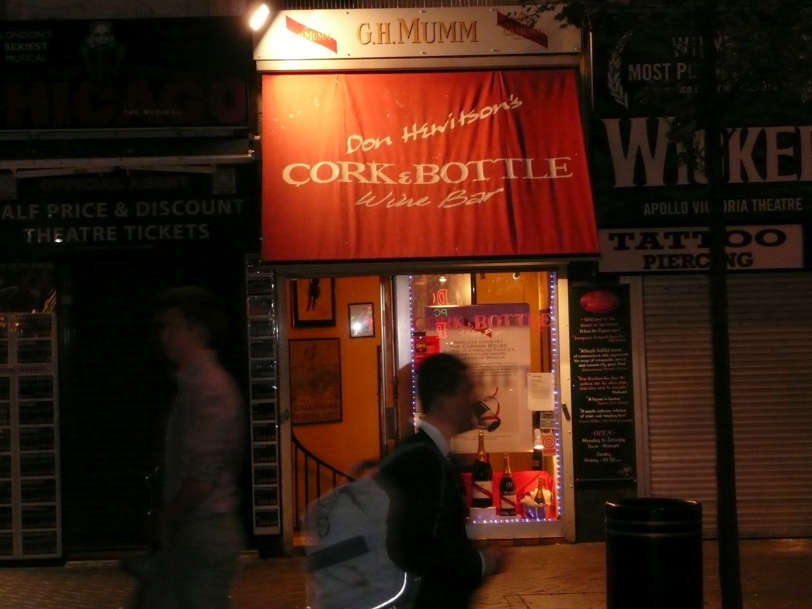 schillerwine A London Institution The Cork and Bottle Wine Bar in