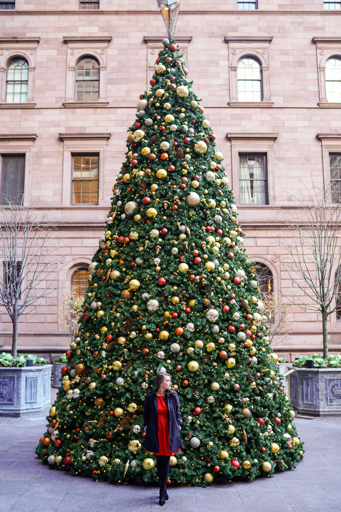 Krista Robertson, Covering the Bases, Travel Blog, NYC Blog, Preppy Blog, Style, Fashion Blog, Fashion, NYC Christmas, Soprano Red Bow Back Dress, Holiday Wear, Holiday dresses, Style