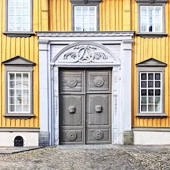 The Royal Residence door in Trondheim Norway