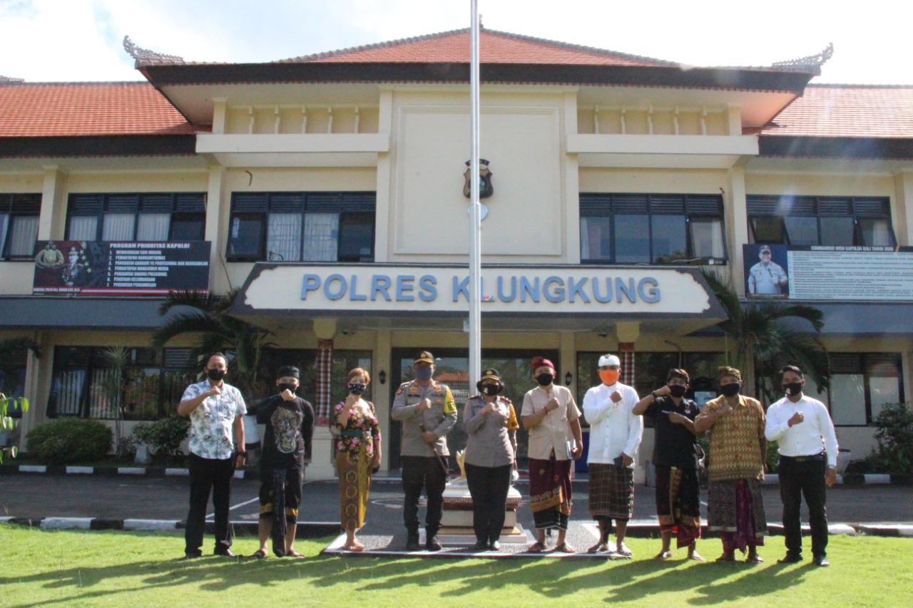 Polres Klungkung dan KPU Mantapkan Koordinasi Jaga Kondusivitas