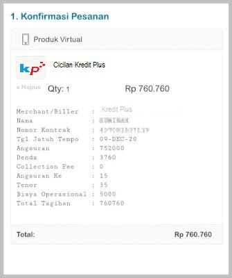 Gambar cara cek angsuran kredit plus secara online