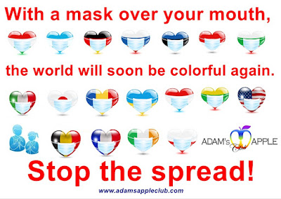 Be safe wear a MASK! STOP the Spread! Adams Apple Club