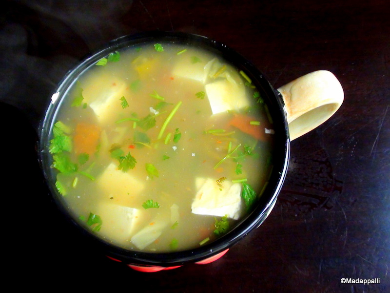 Madappalli Temple's Kitchen Tofu Vegetable Soup