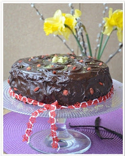 Tort cu crema de branza si trufe de matcha