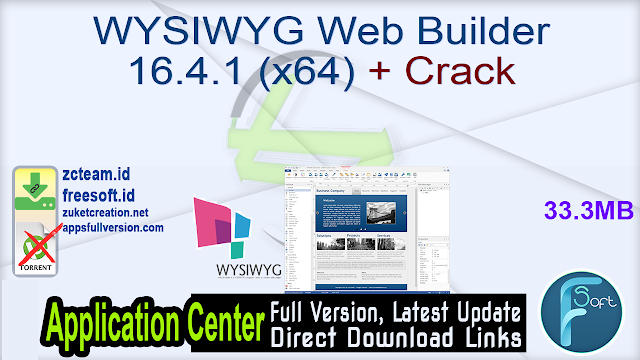 WYSIWYG Web Builder 16.4.1 (x64) + Crack_ ZcTeam.id