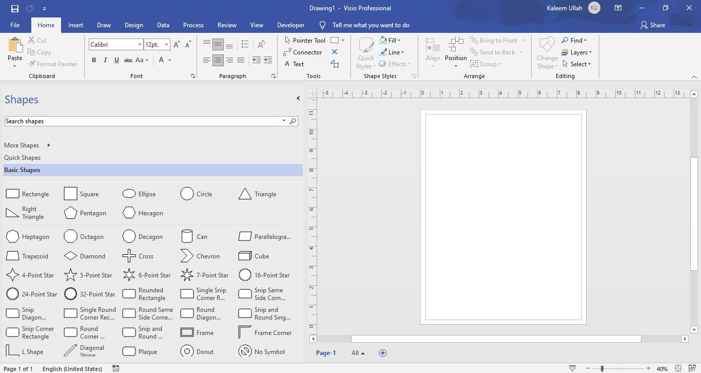 How to find Basic shapes in Visio 2019 (Benefits of Basic Shapes)